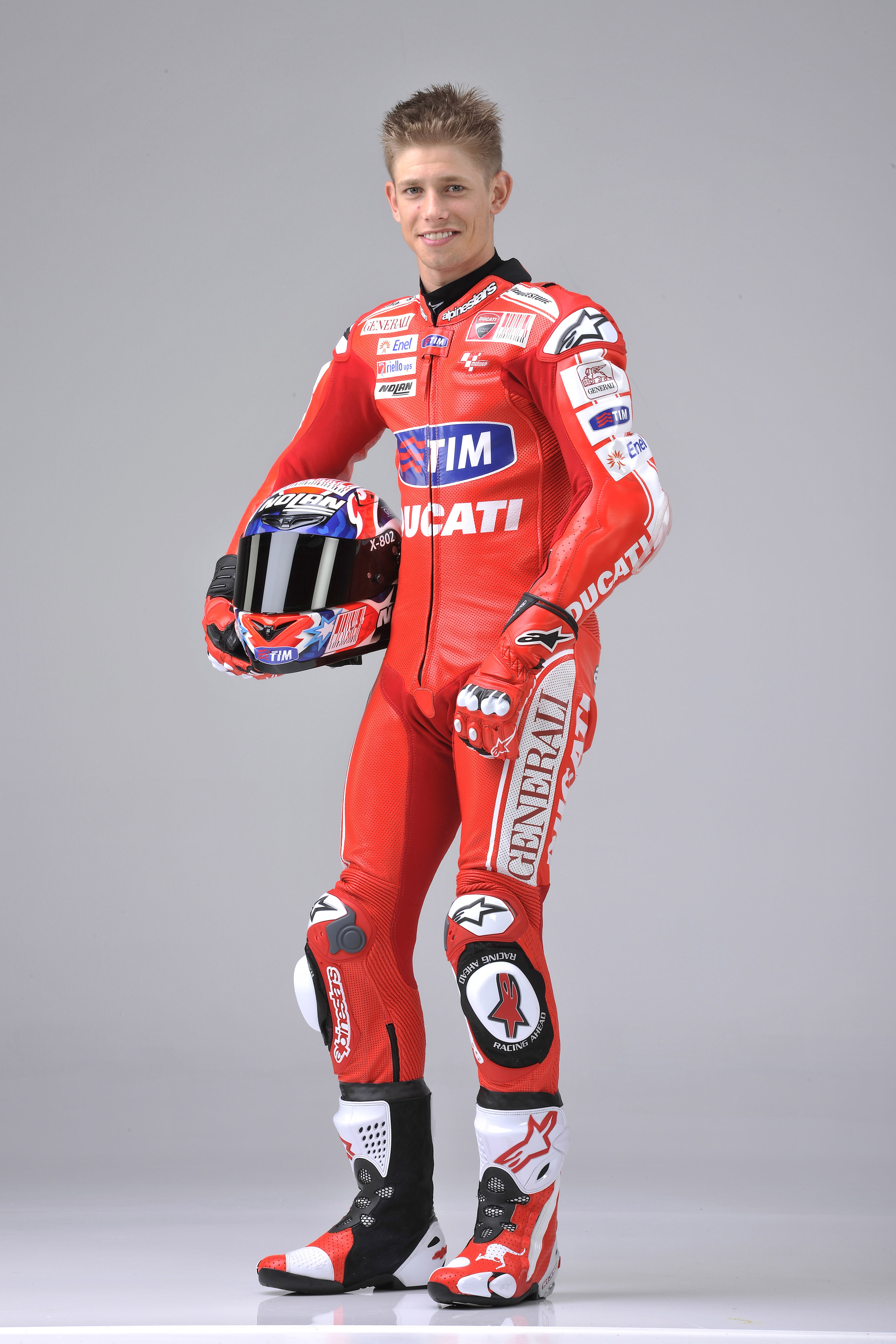 Casey Stoner, the two-time MotoGP world champ who left MotoGP to go fishing, is back with Ducati as their brand ambassador and test rider